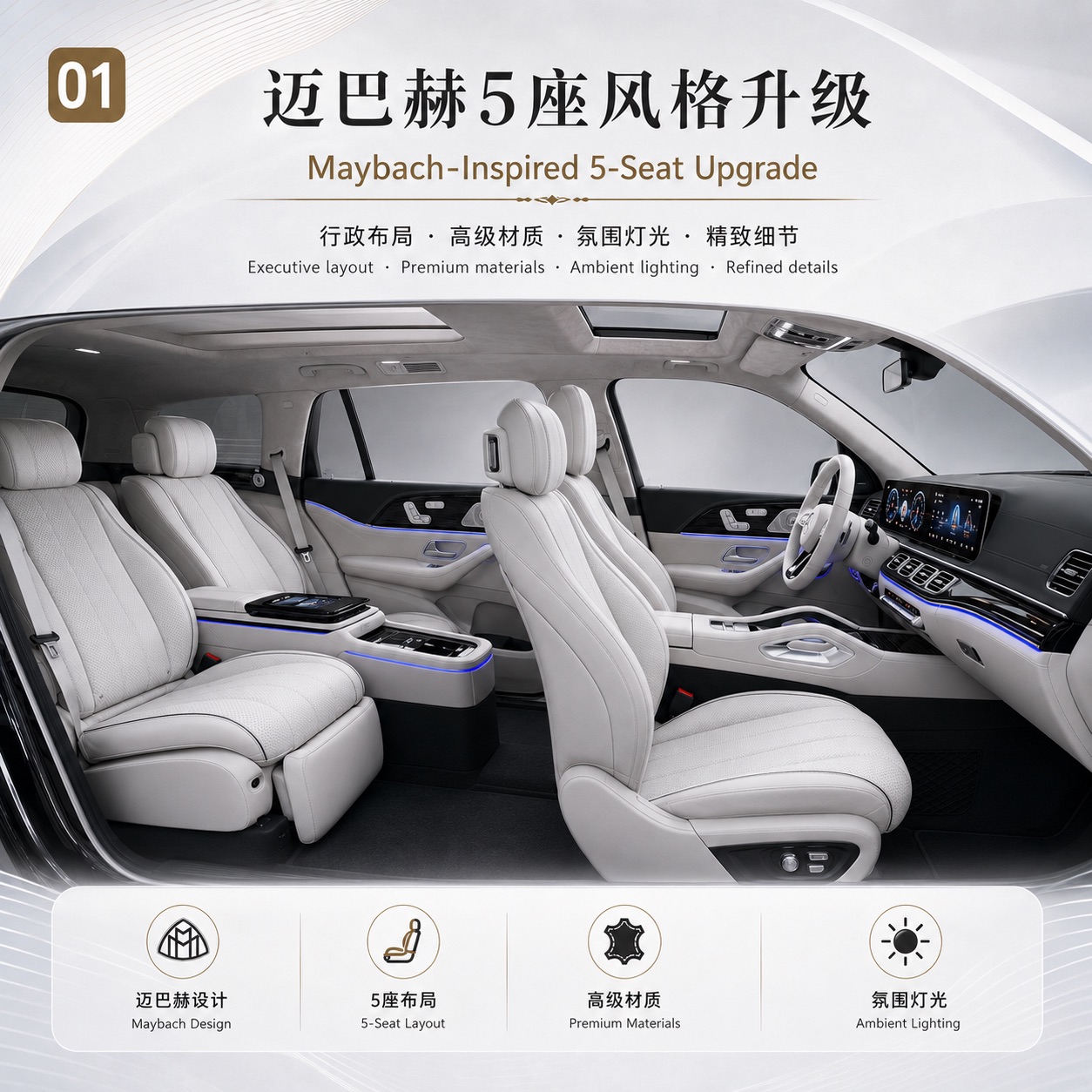 GLS 450升级迈巴赫5座套件